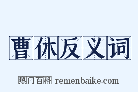 曹休反义词是什么意思的图片